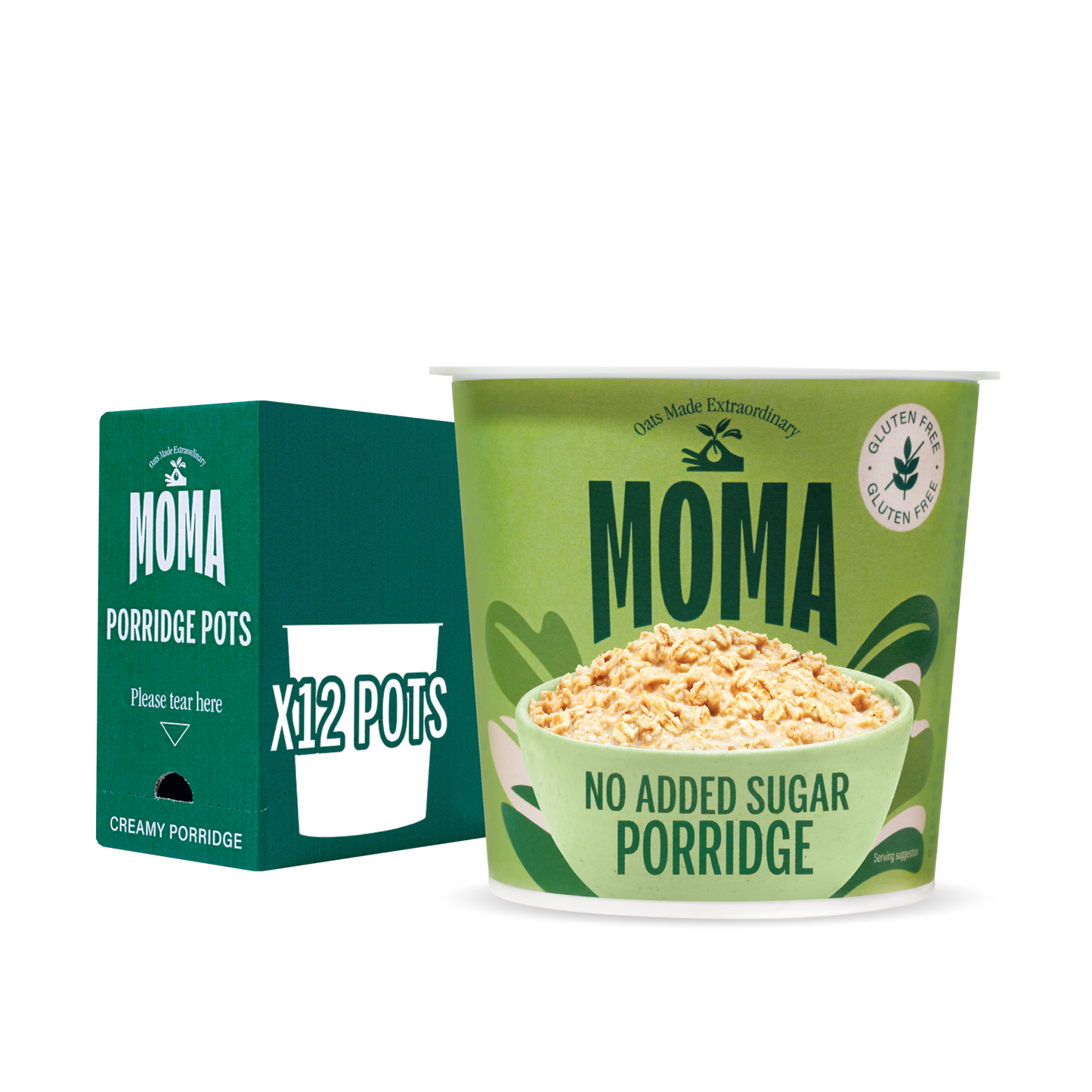 No added sugar Instant porridge pots